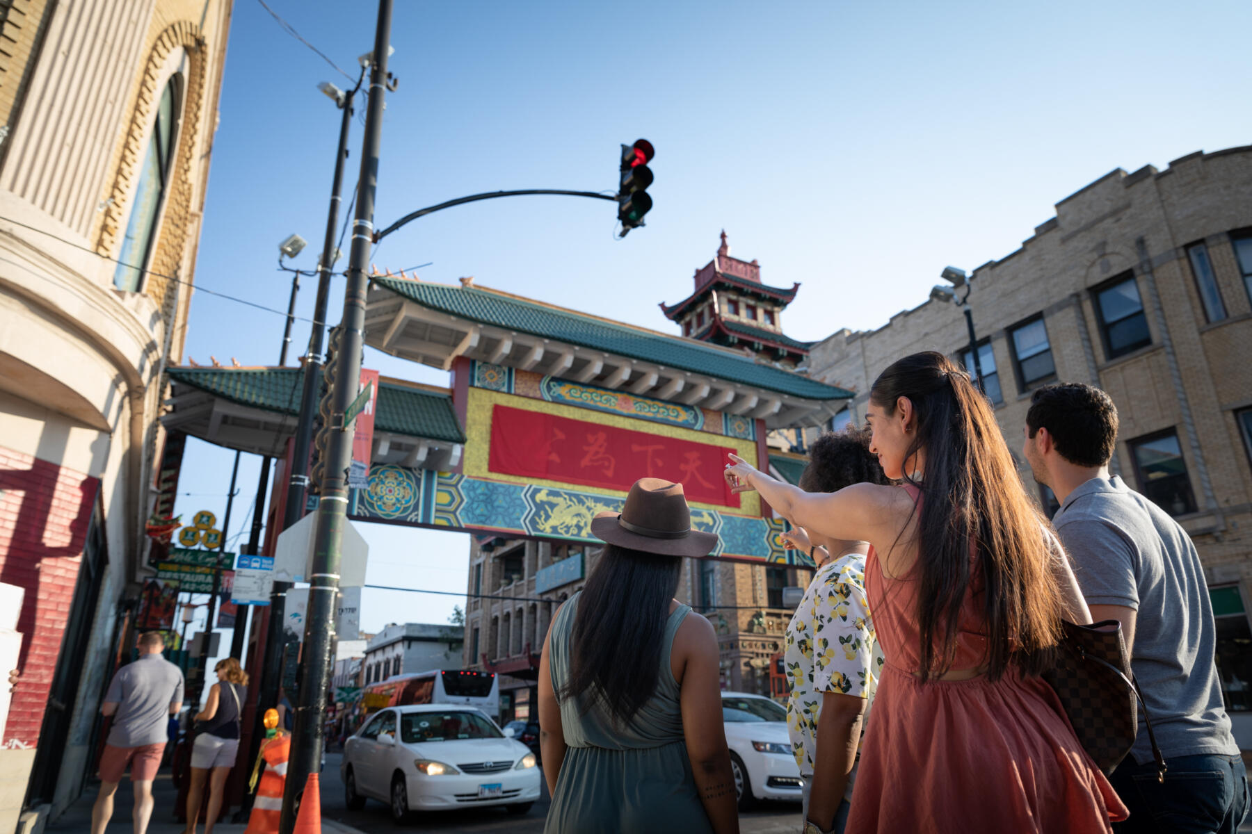 The entry to Chicago's Chinatown