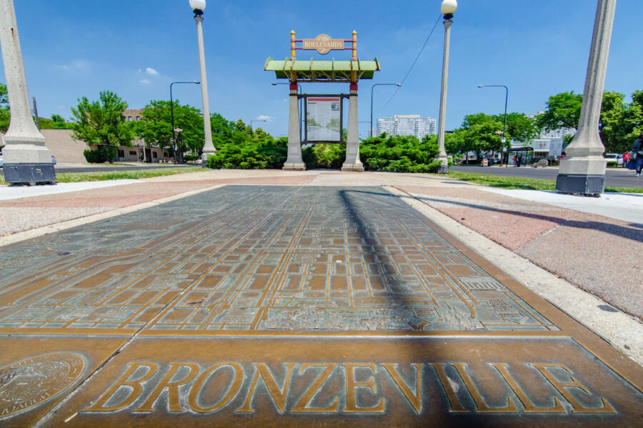 Historic Map of Bronzeville Neighborhood in Chicago.